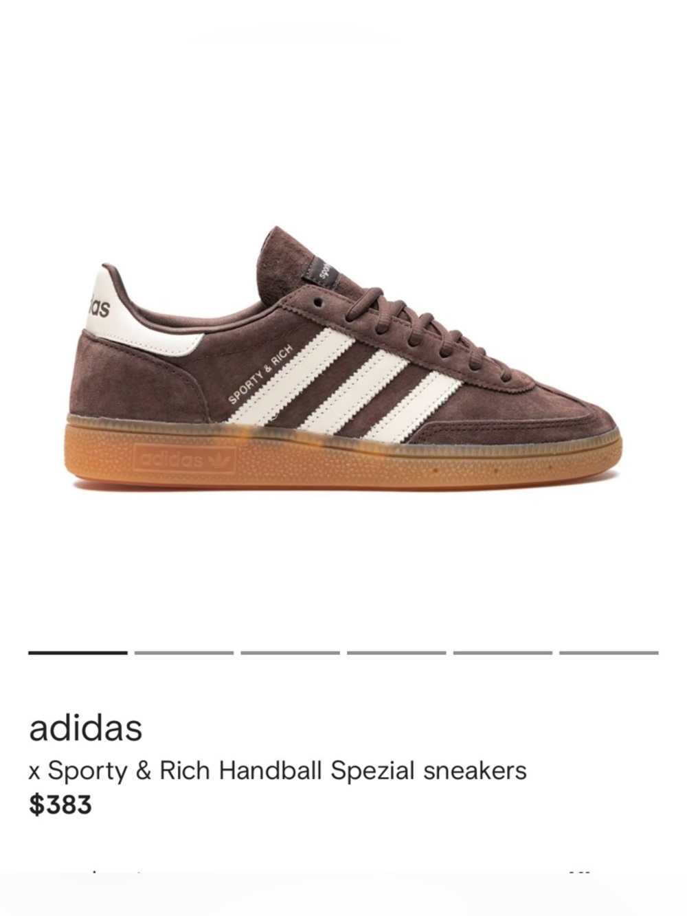 adidas Handball Suede Sneaker - Brown & White